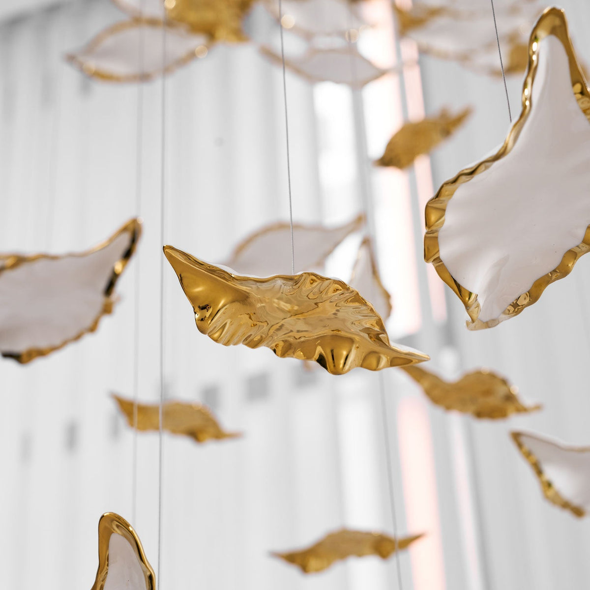 Wrenstead Leaf Twisted Sculptural Chandelier