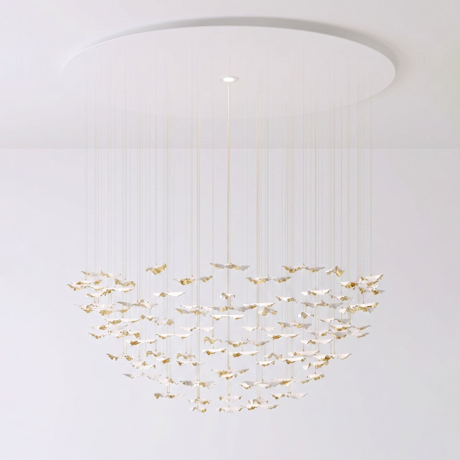 Wrenstead Leaf Twisted Sculptural Chandelier