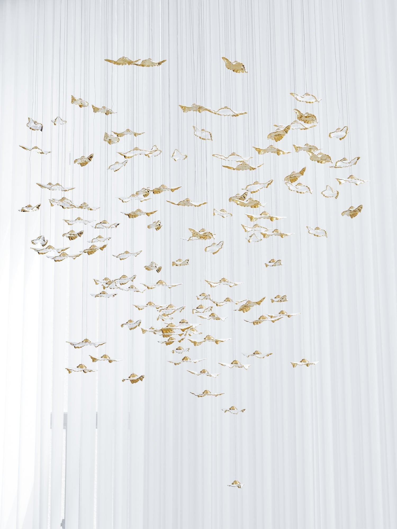 Wrenstead Leaf Twisted Sculptural Chandelier