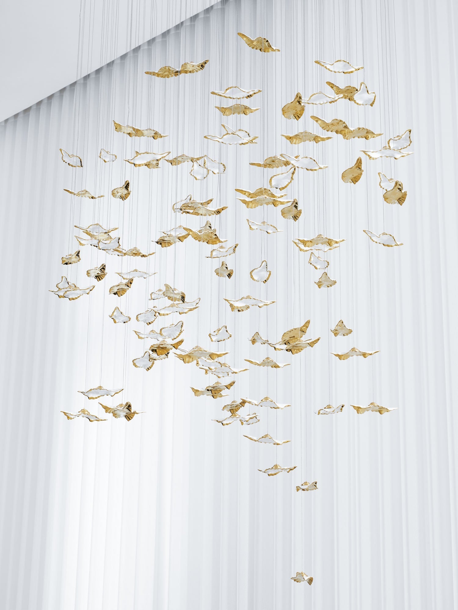 Wrenstead Leaf Twisted Sculptural Chandelier