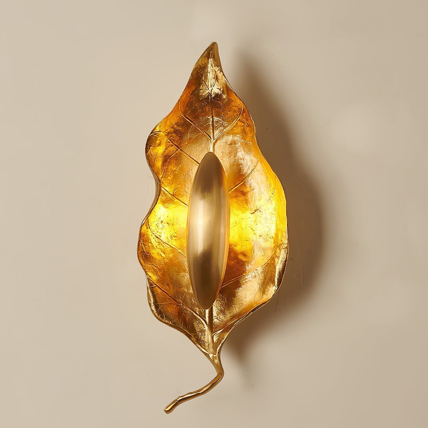 Corsel Nordic Art Leaf Brass Wall Lamp