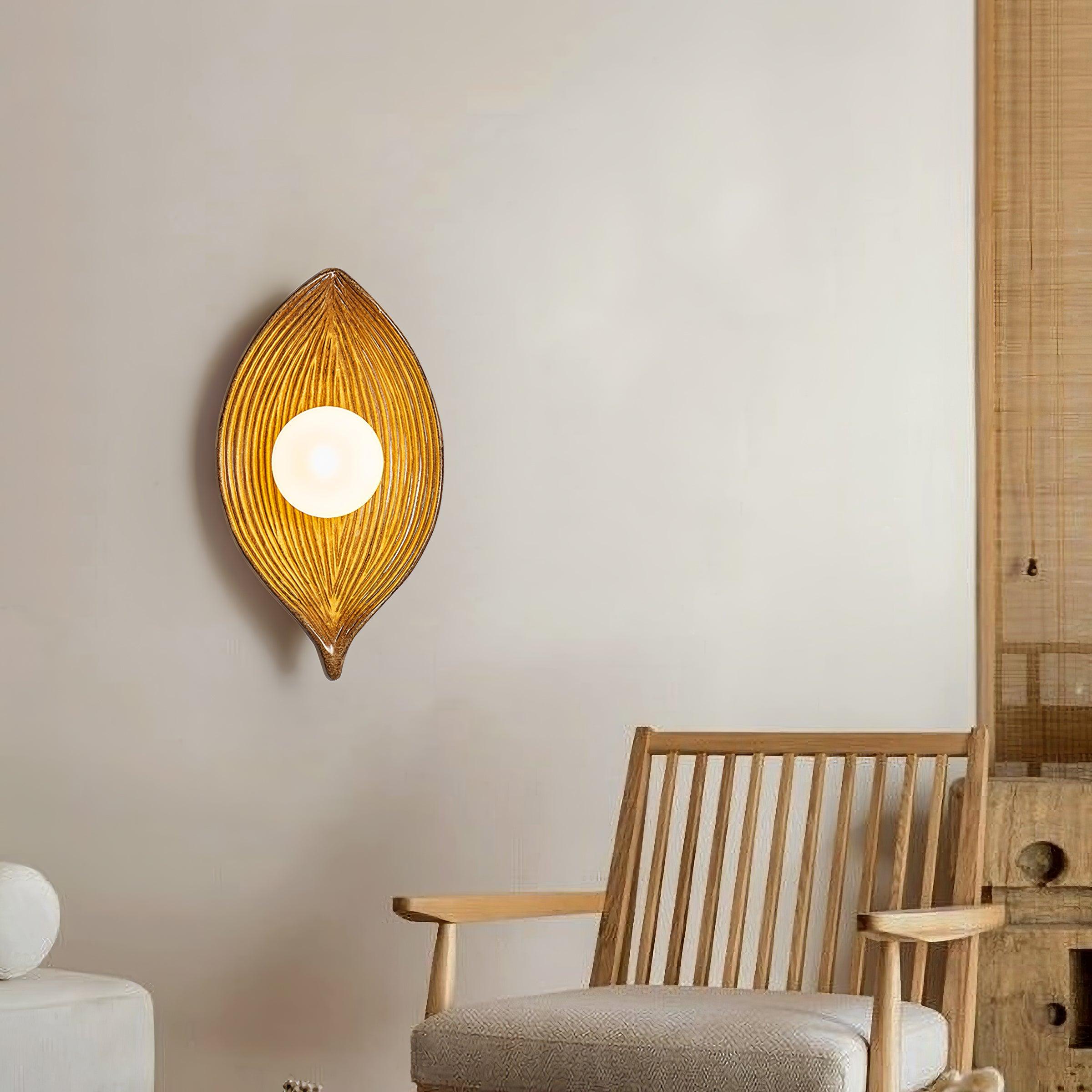 Lirixa Leaf Canoe Resin Sconce Wall lamp