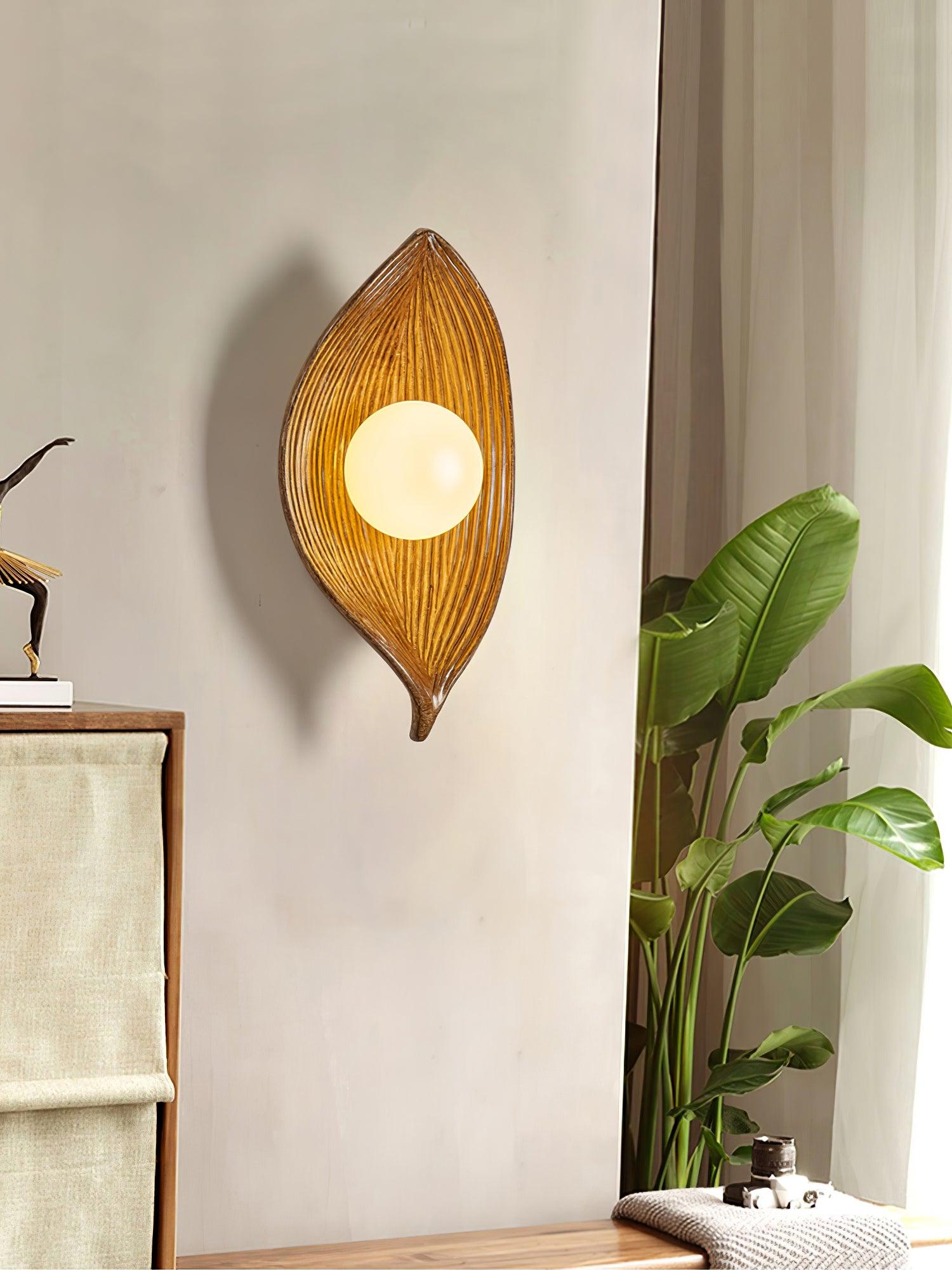 Lirixa Leaf Canoe Resin Sconce Wall lamp