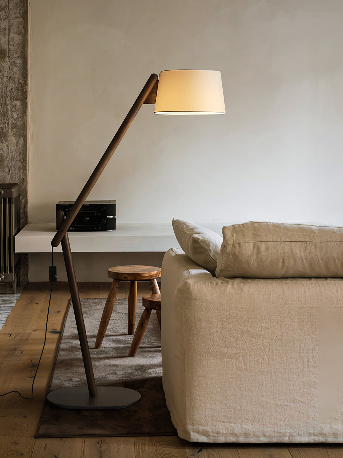 Cethar Scandinavian Fabric Floor Lamp