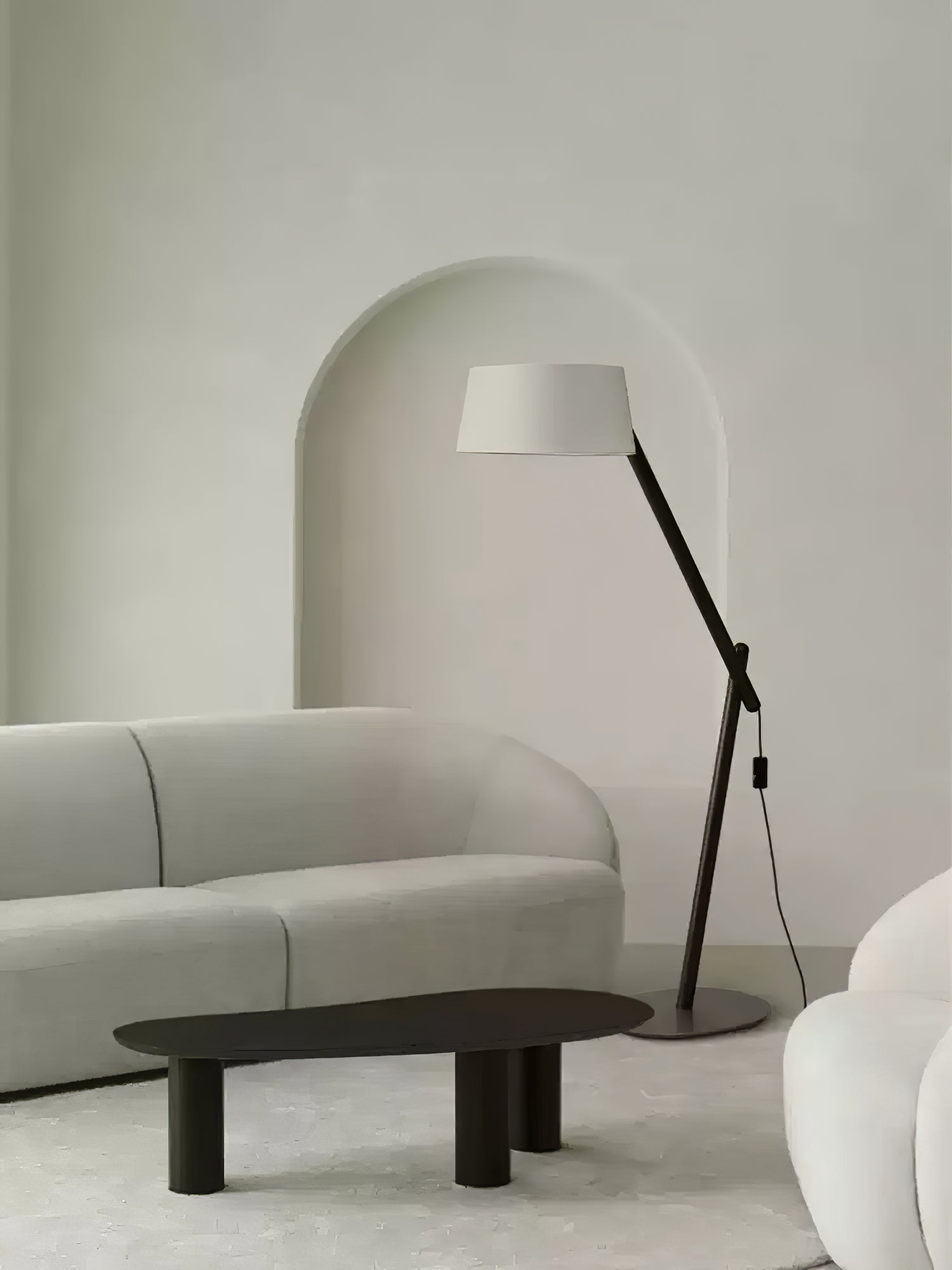 Cethar Scandinavian Fabric Floor Lamp