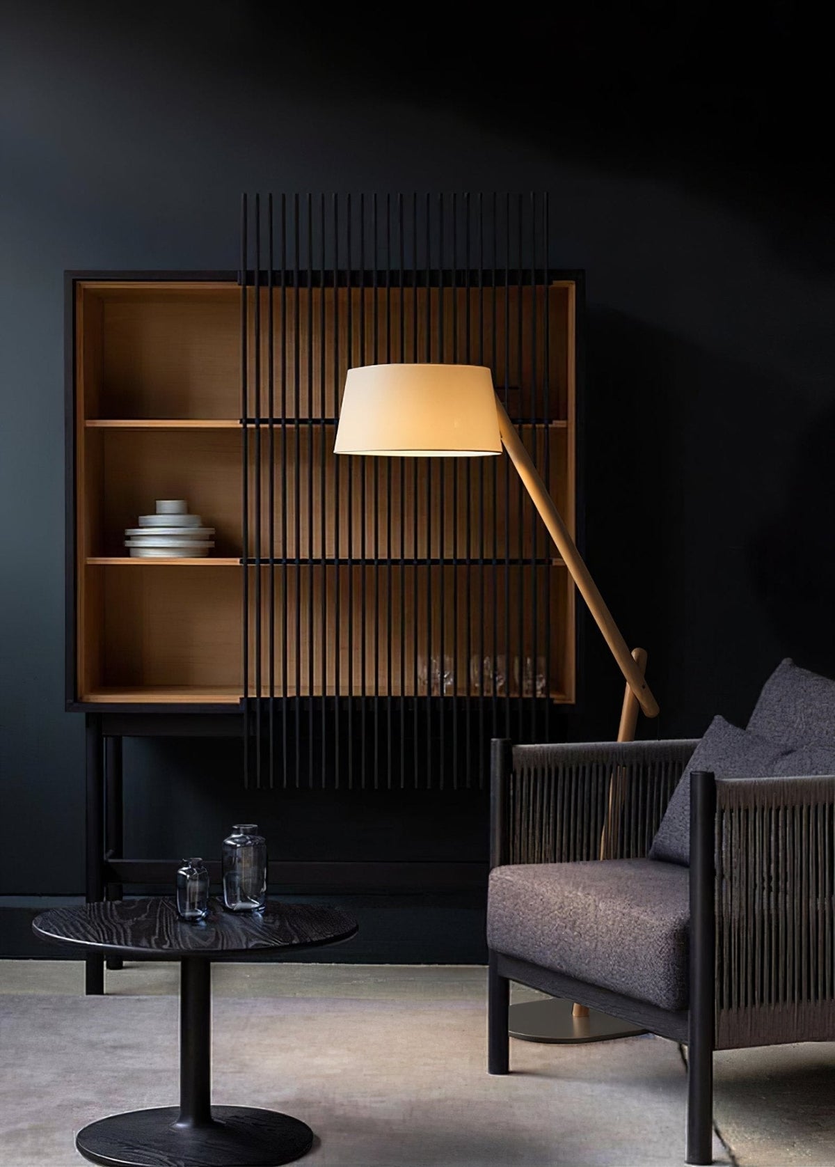 Cethar Scandinavian Fabric Floor Lamp