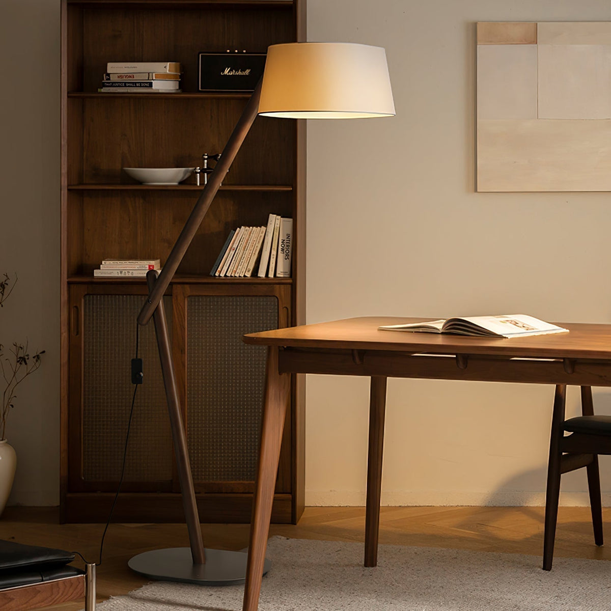 Cethar Scandinavian Fabric Floor Lamp
