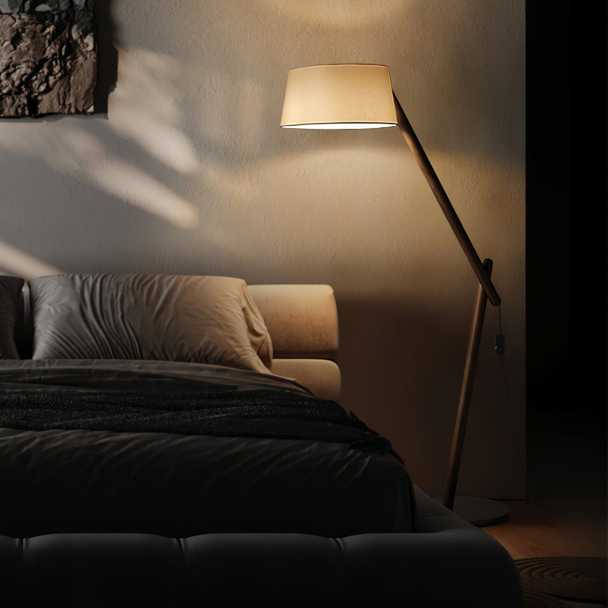 Cethar Scandinavian Fabric Floor Lamp