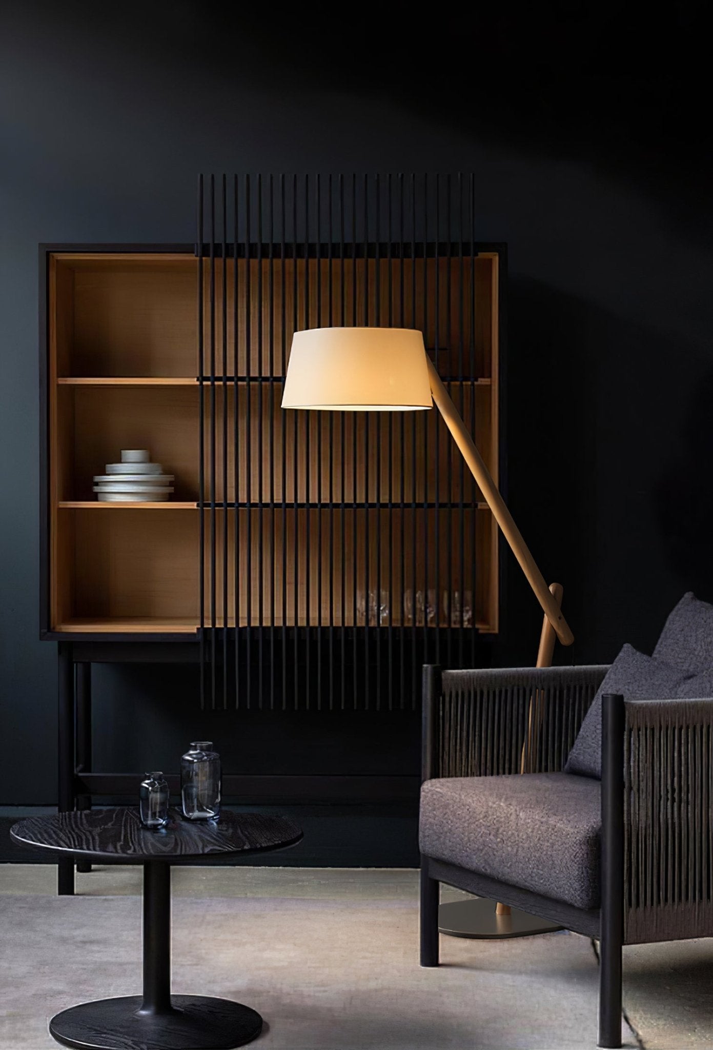 Cethar Scandinavian Fabric Floor Lamp