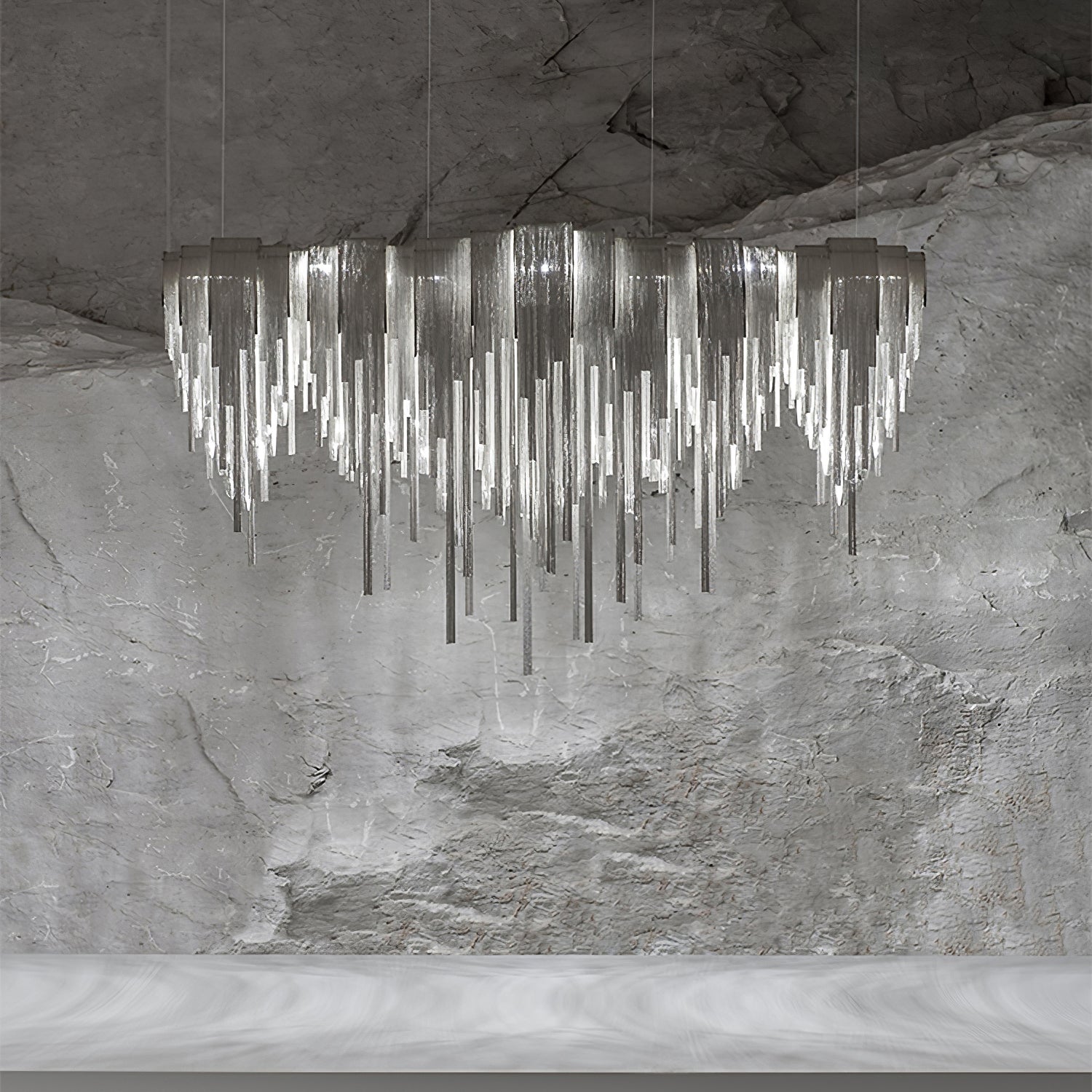 Tarien Chandelier Layered Chain Nickel Luxury