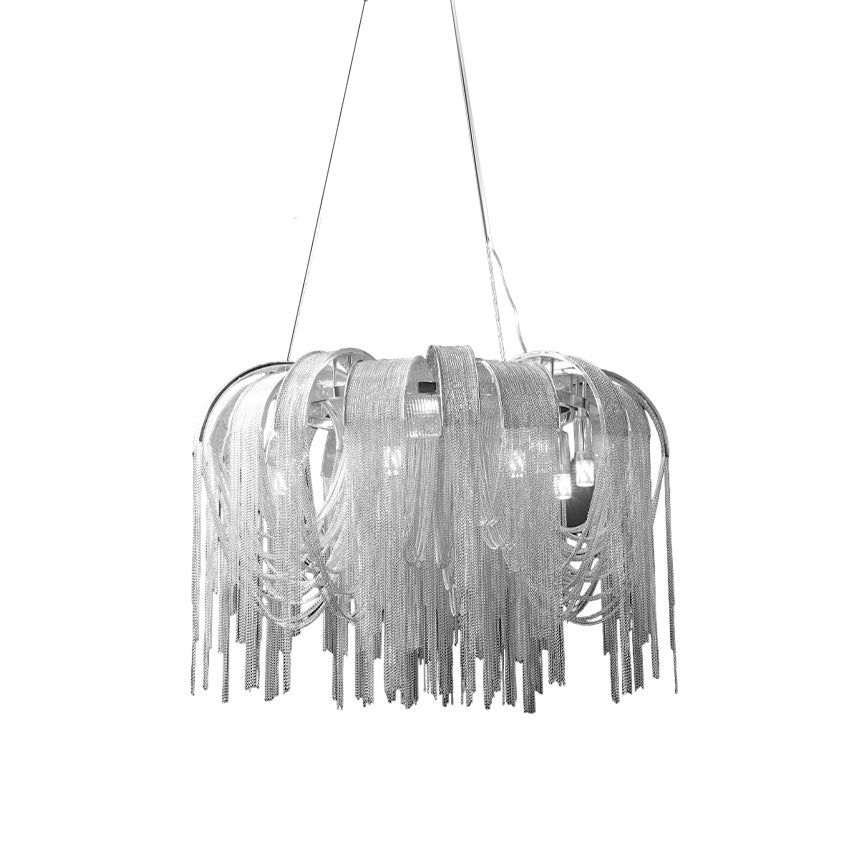 Tarien Chandelier Layered Chain Nickel Luxury