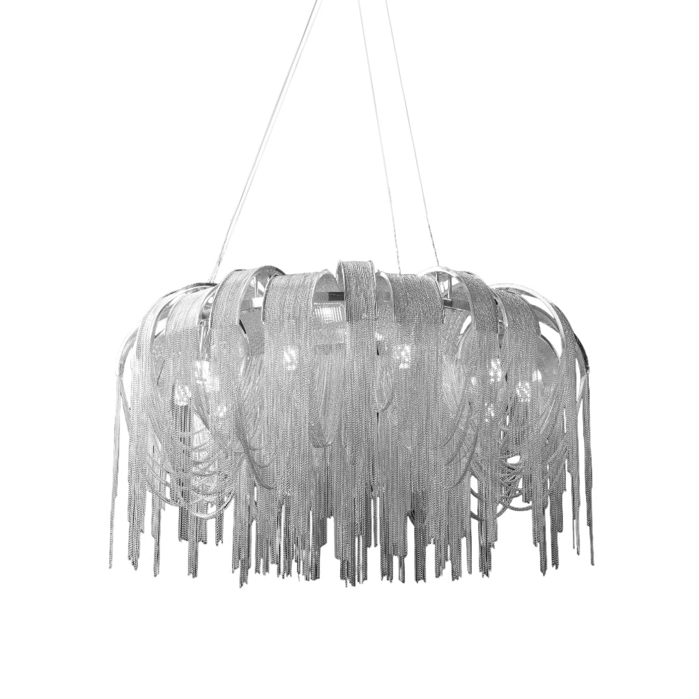 Tarien Chandelier Layered Chain Nickel Luxury