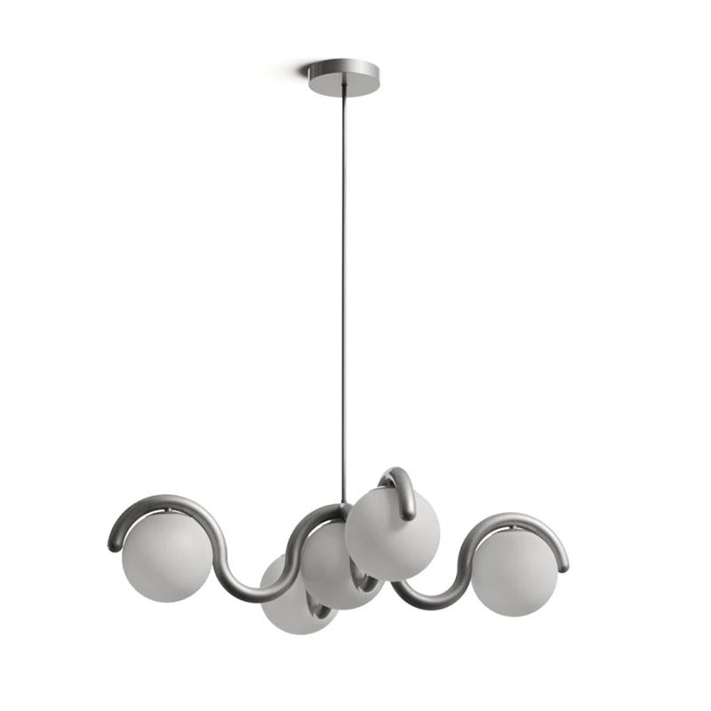Eurvinen Creativity Elegance Art Brass Glass Chandelier