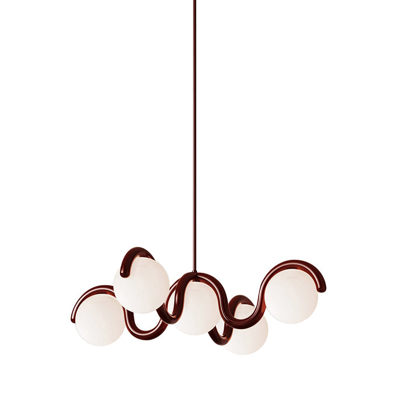 Eurvinen Creativity Elegance Art Brass Glass Chandelier