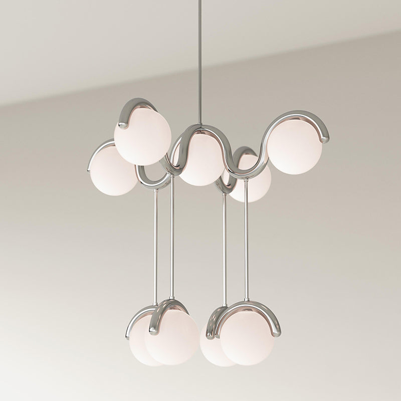 Eurvinen Creativity Elegance Art Brass Glass Chandelier - Neutral Decor