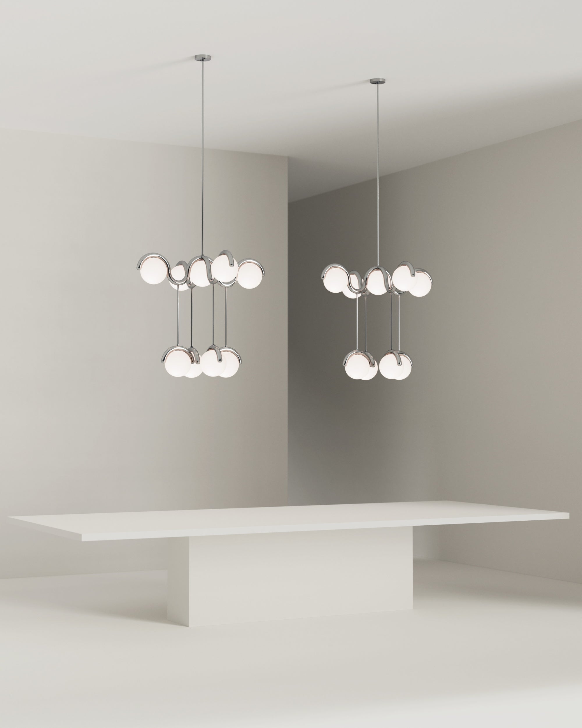 Eurvinen Creativity Elegance Art Brass Glass Chandelier - Neutral Decor