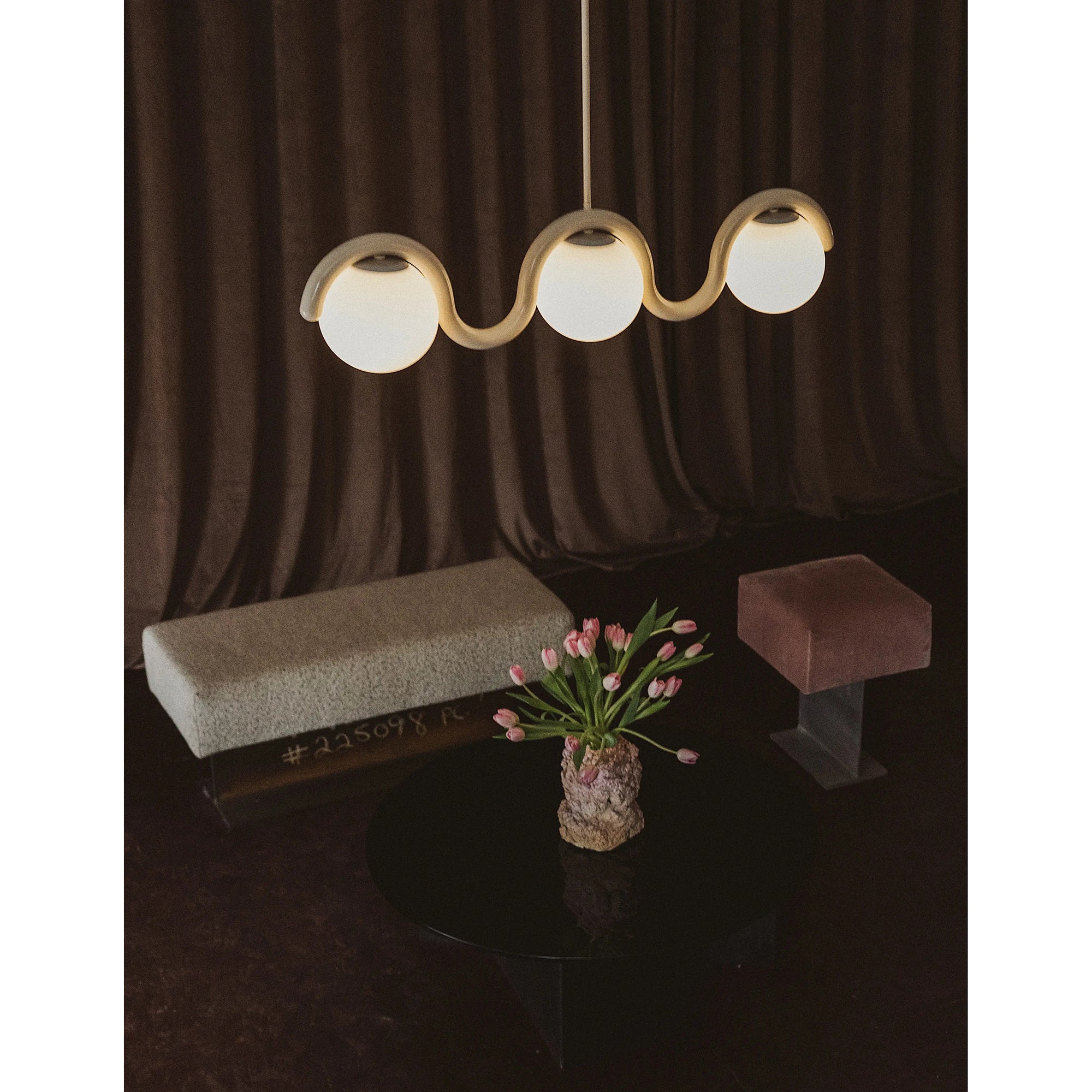 Citheis Individual Creativity Linear Glass Chandelier