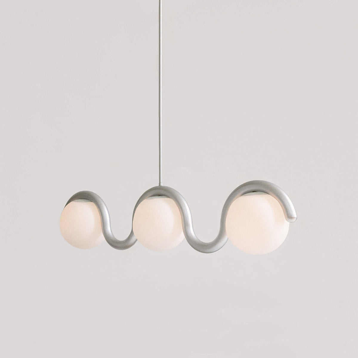 Uveta Linear Chandelier Red&Silver - Neutral Decor