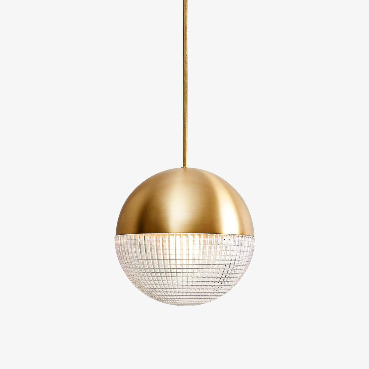 Kevelo Pendant Lamp Brass Glass Modern