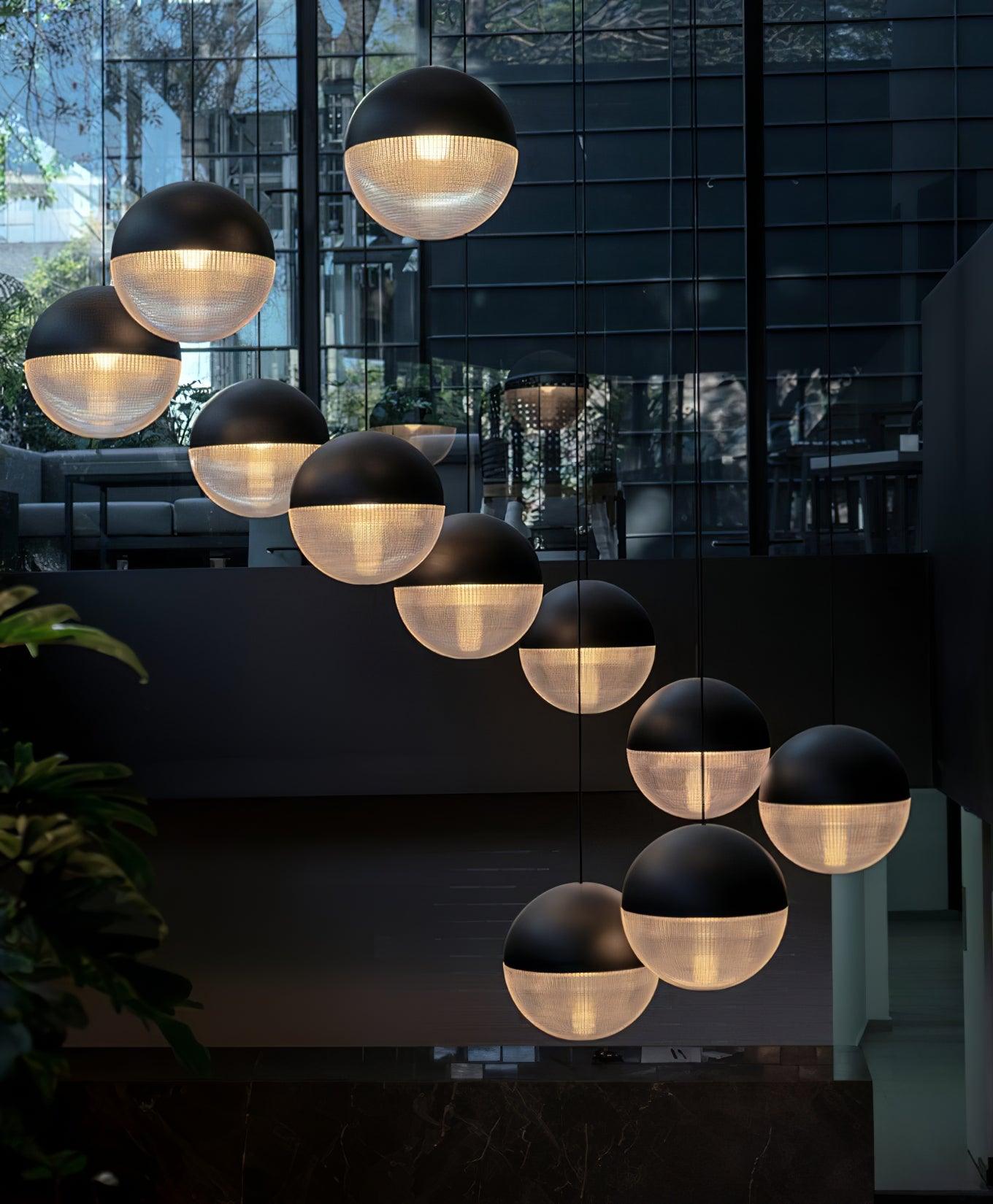 Kevelo Pendant Lamp Brass Glass Modern