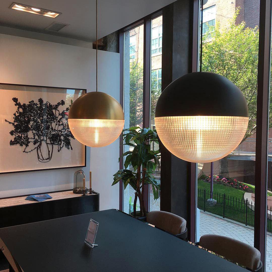 Kevelo Pendant Lamp Brass Glass Modern