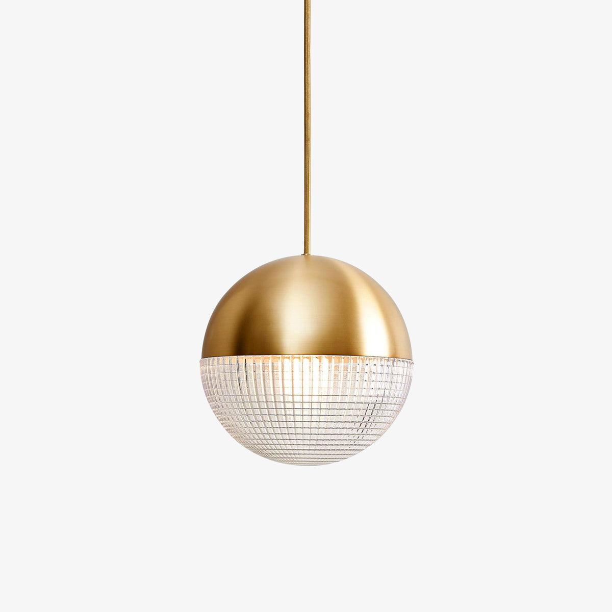 Kevelo Pendant Lamp Brass Glass Modern