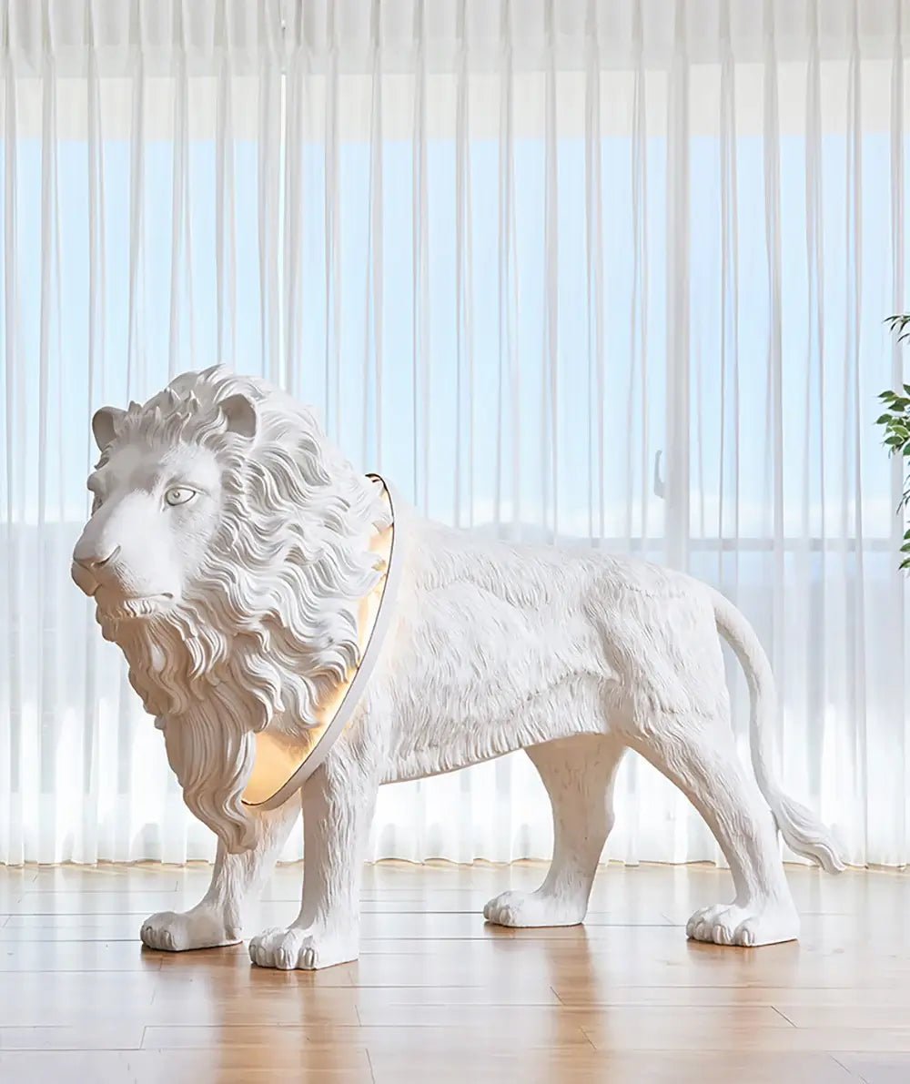 Brynis Lion Sculpture Floor Lamp