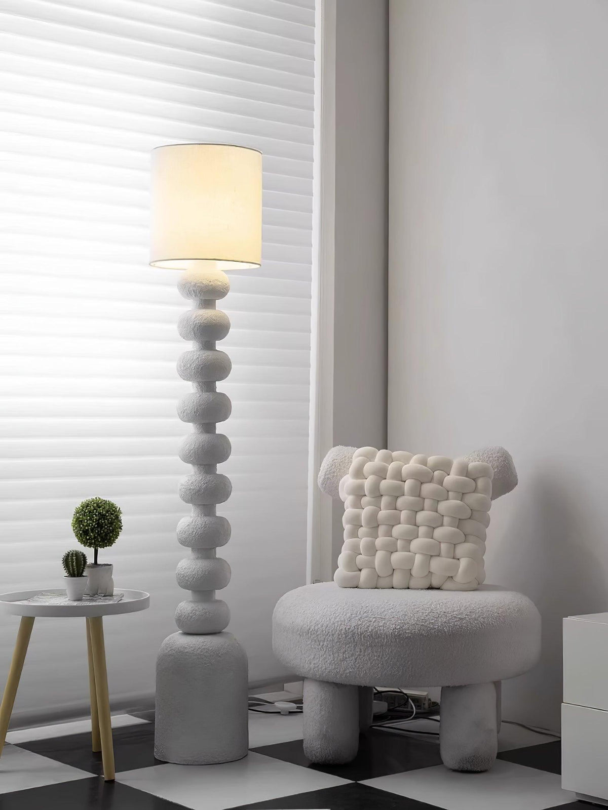 Khev Modern Fabric Floor Lamp