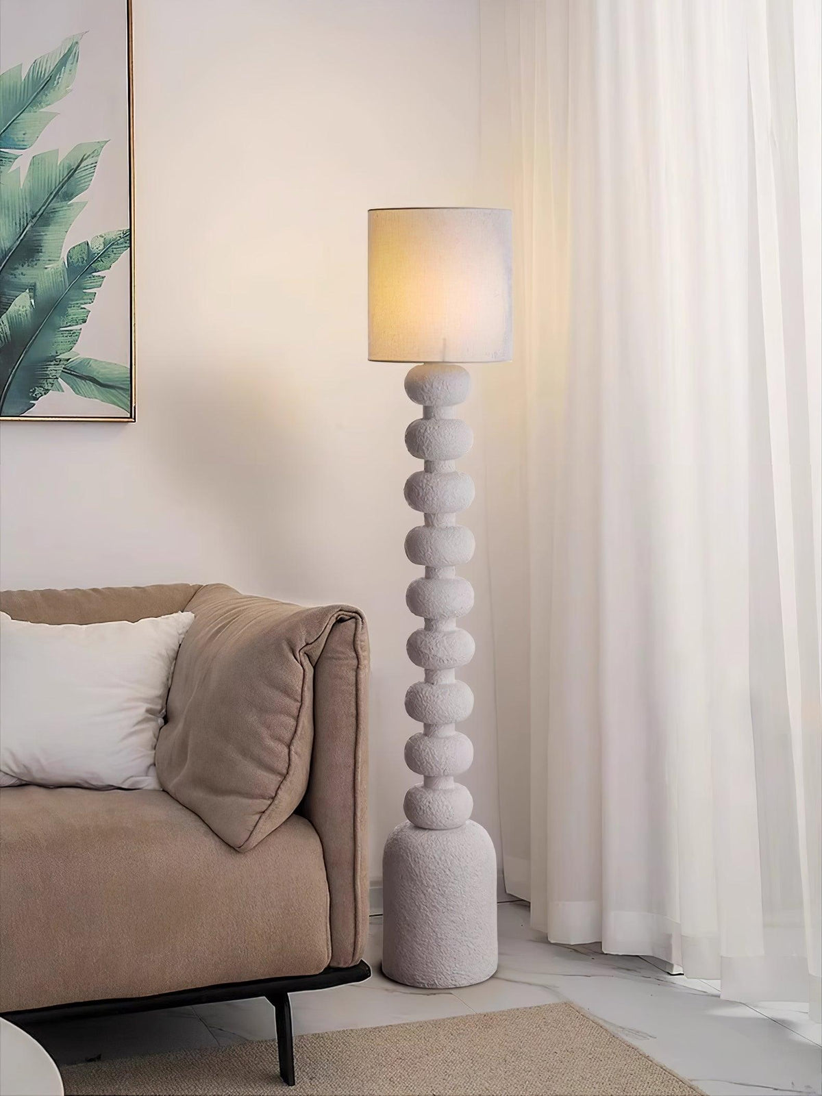 Khev Modern Fabric Floor Lamp