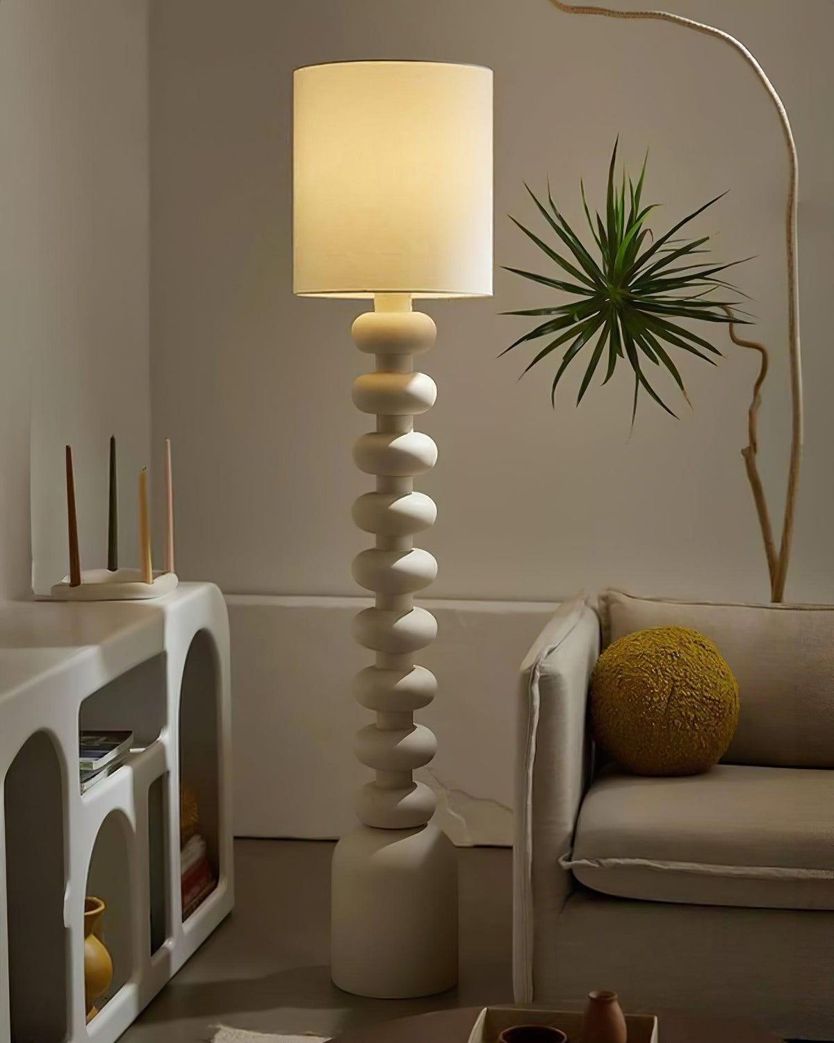 Khev Modern Fabric Floor Lamp