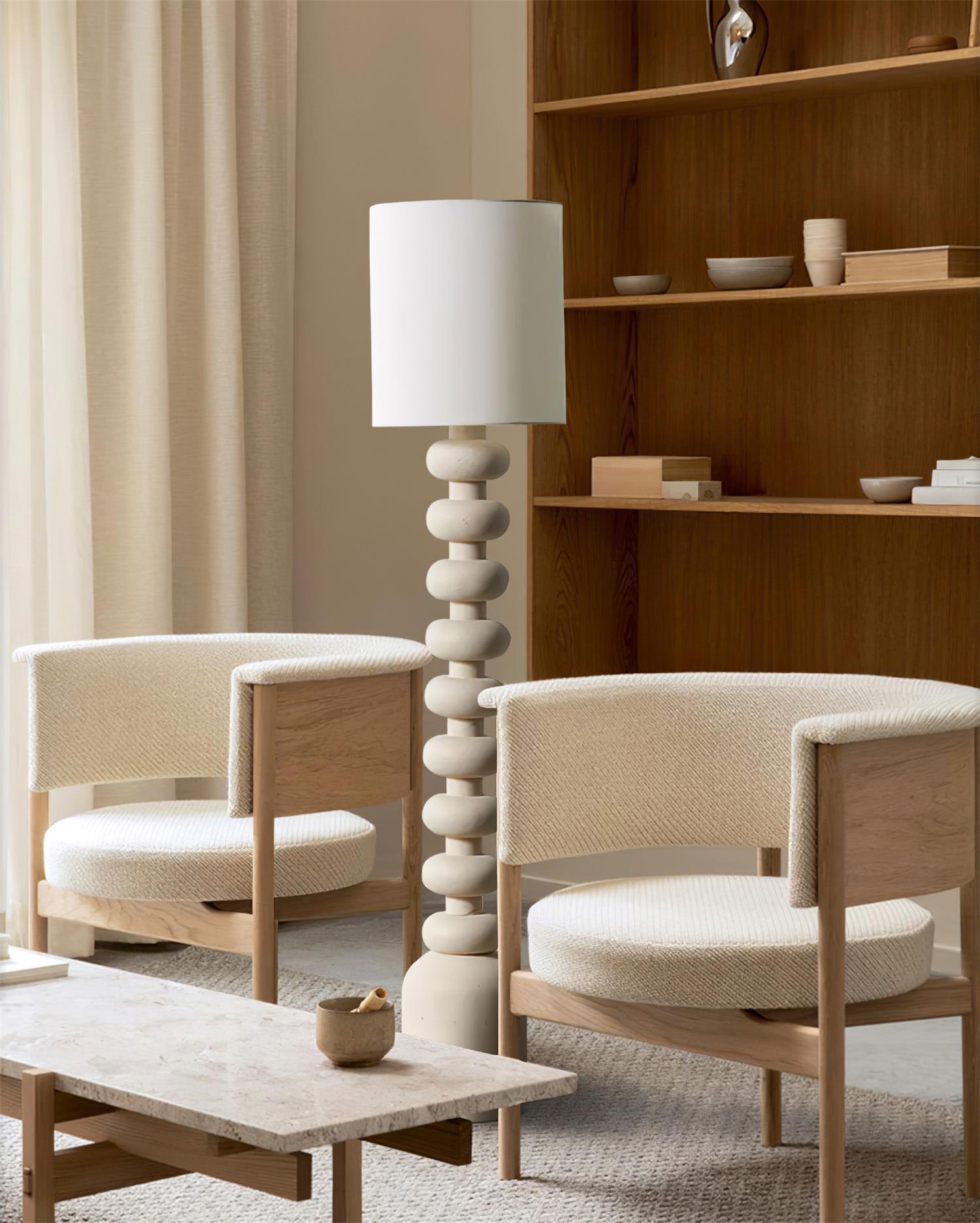 Khev Modern Fabric Floor Lamp