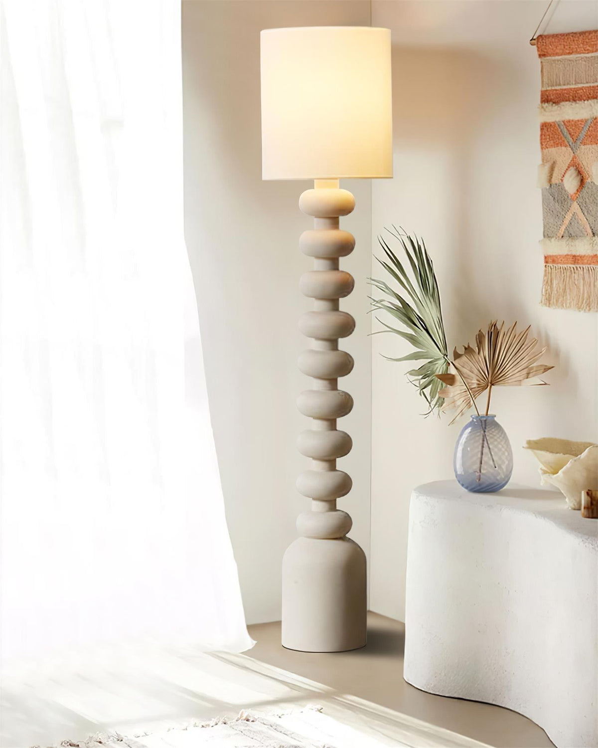 Khev Modern Fabric Floor Lamp
