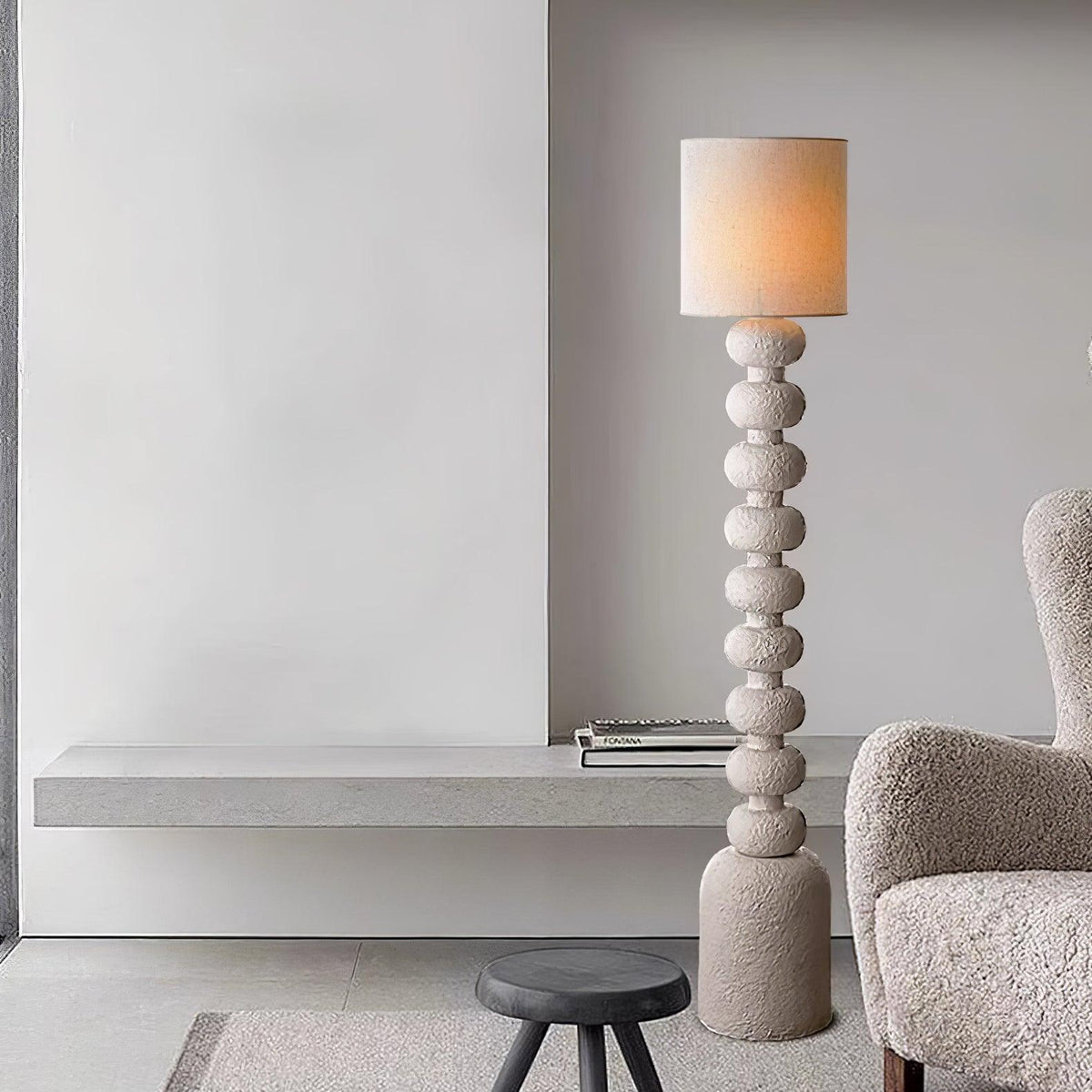 Khev Modern Fabric Floor Lamp