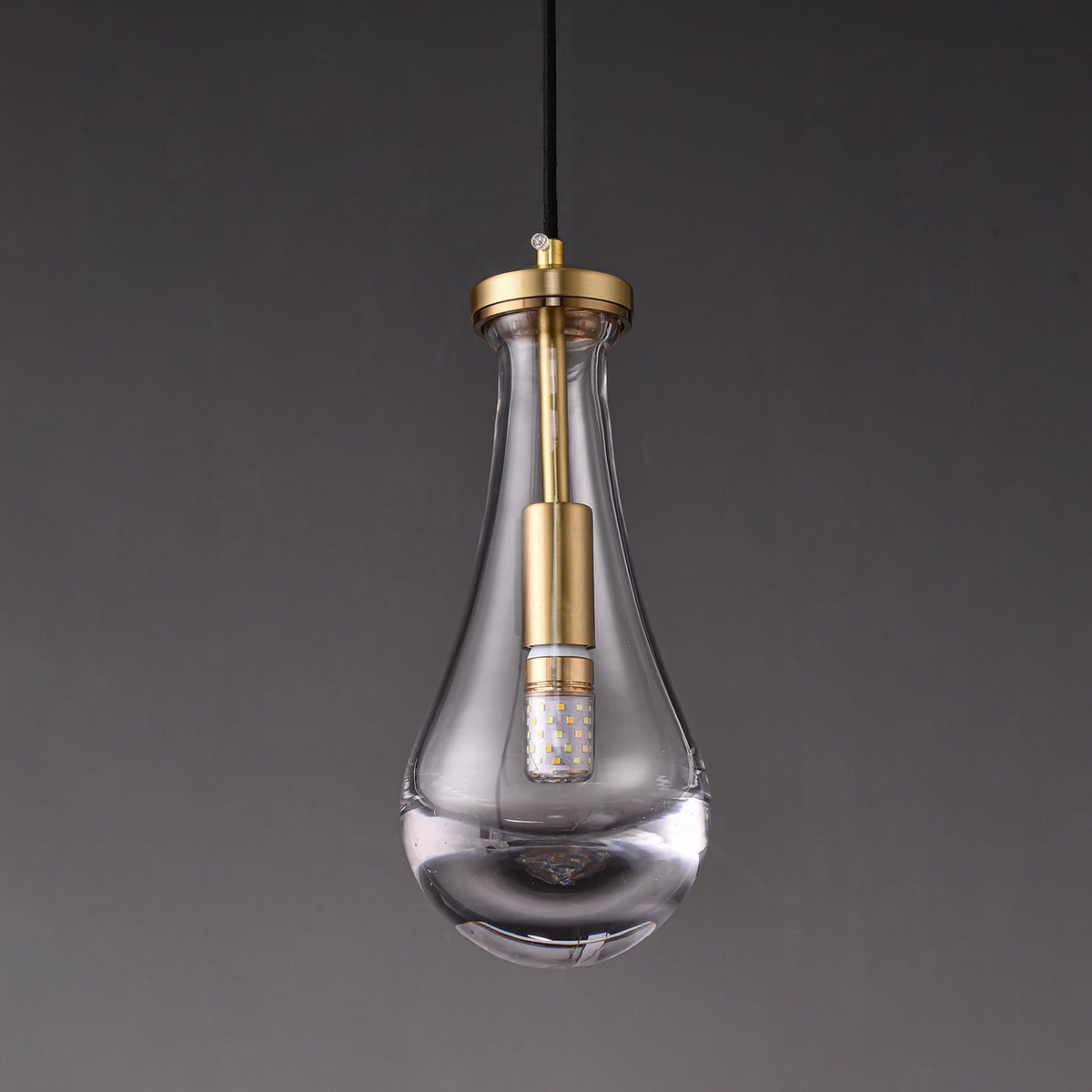Votheor Modern Minimalist Brass Glass Pendant Lamp