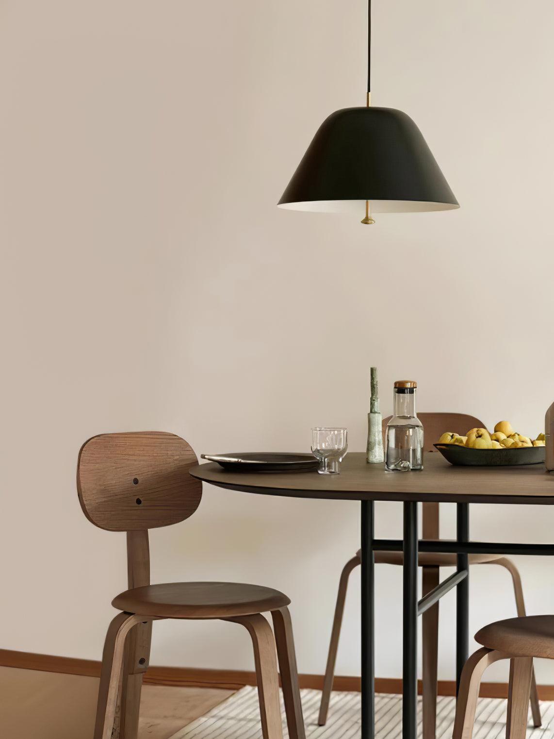 Evir Pendant Lamp Bell Glass Brass Minimalist