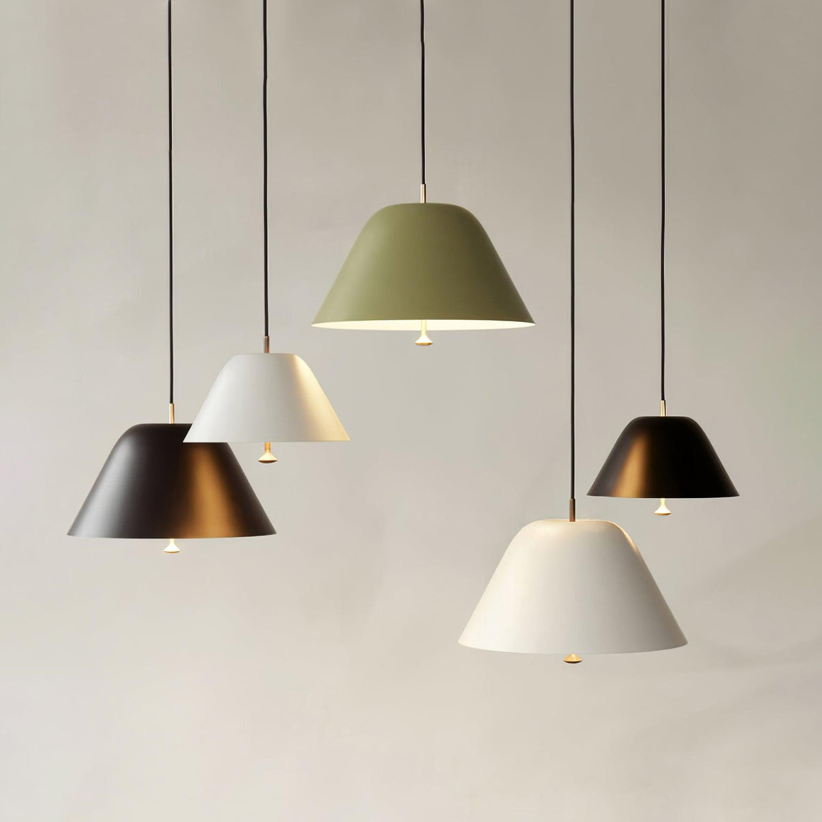 Evir Pendant Lamp Bell Glass Brass Minimalist