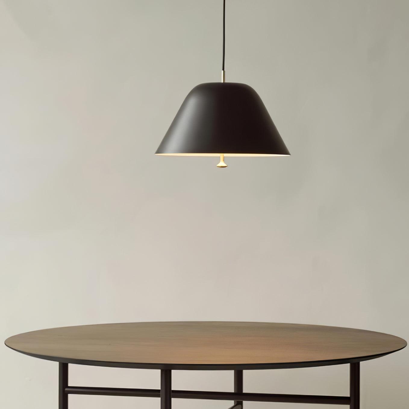Evir Pendant Lamp Bell Glass Brass Minimalist