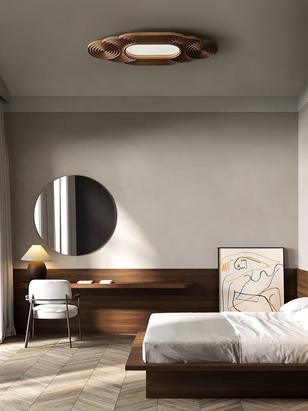 Udorionis Premium Nordic Art Wood Ceiling Lamp