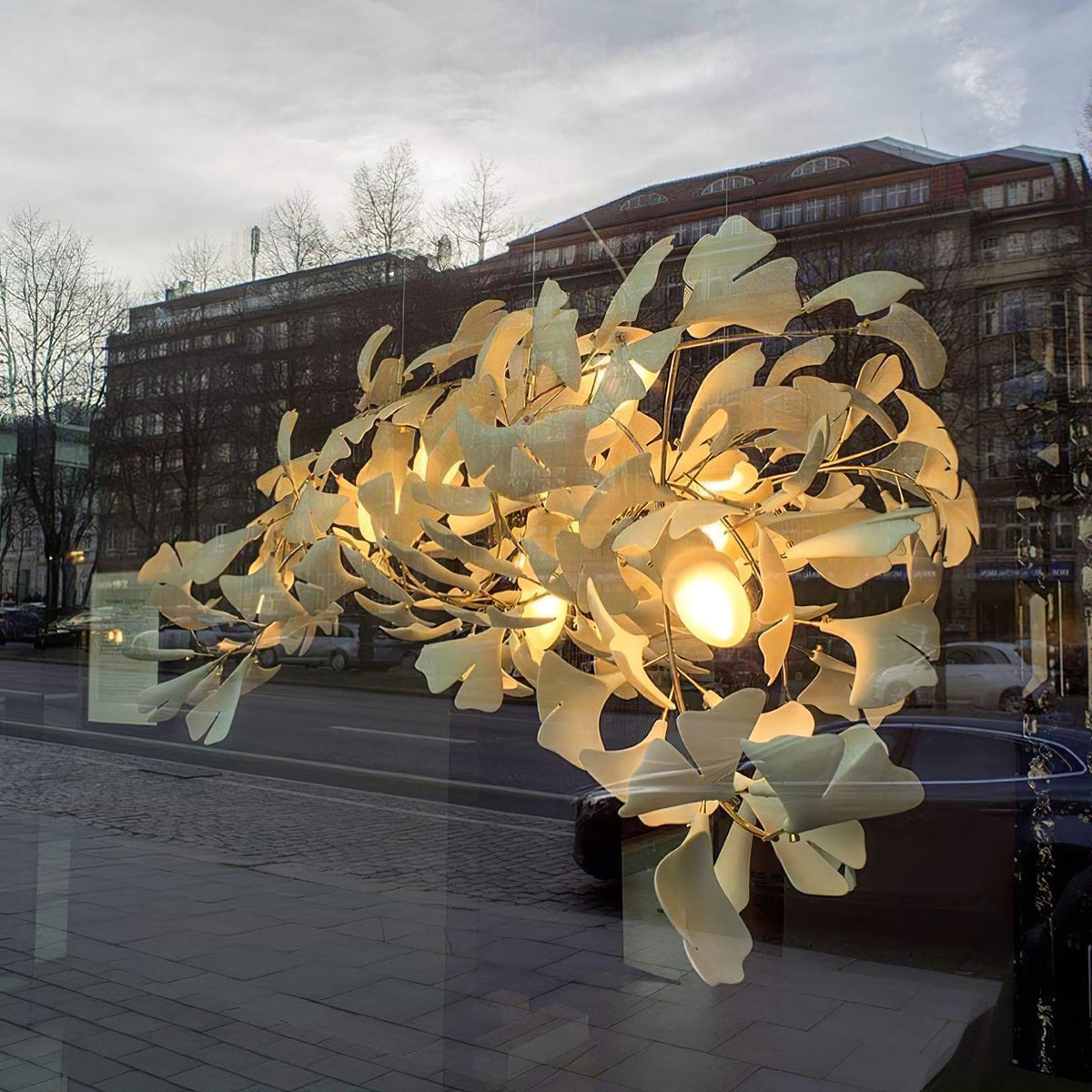 Ayla Chandelier Gingko Petal Ceramic