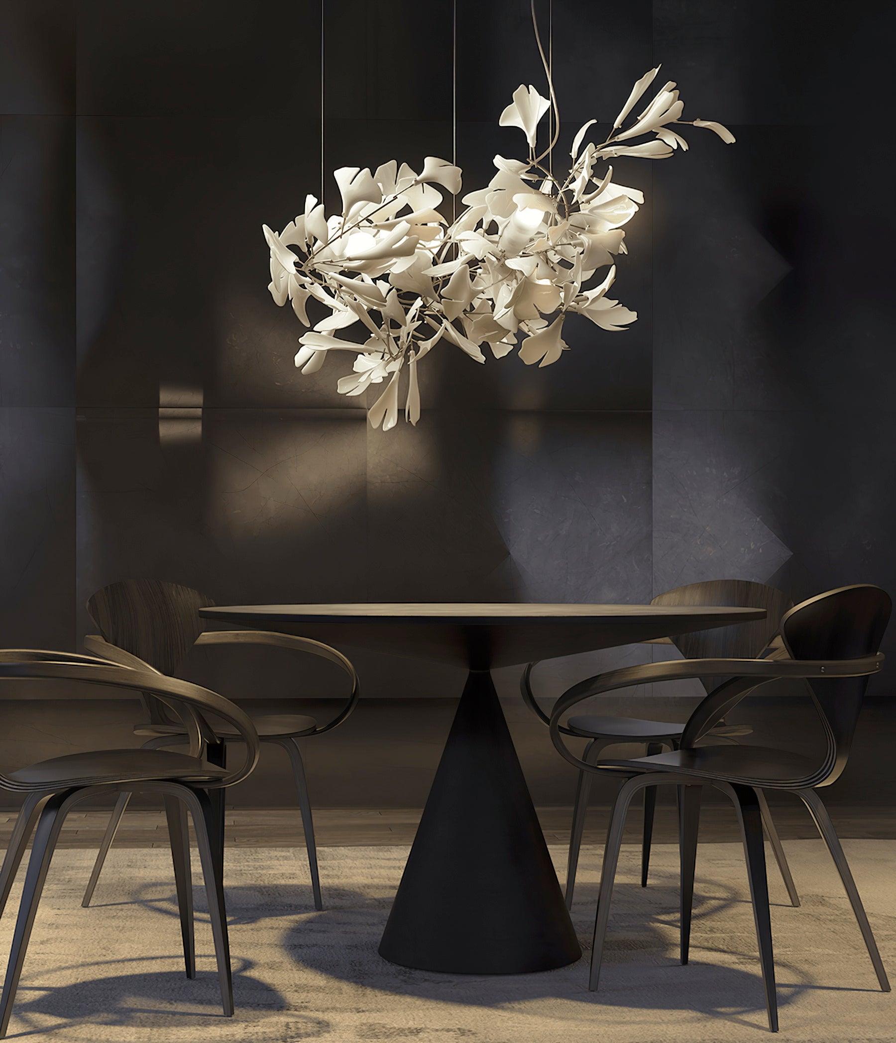 Ayla Chandelier Gingko Petal Ceramic