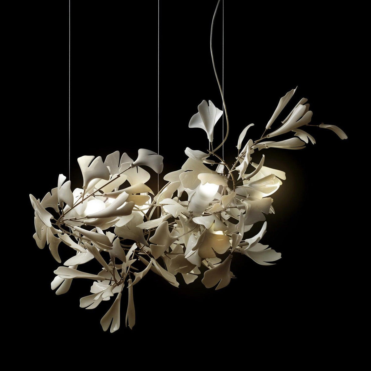 Ayla Chandelier Gingko Petal Ceramic