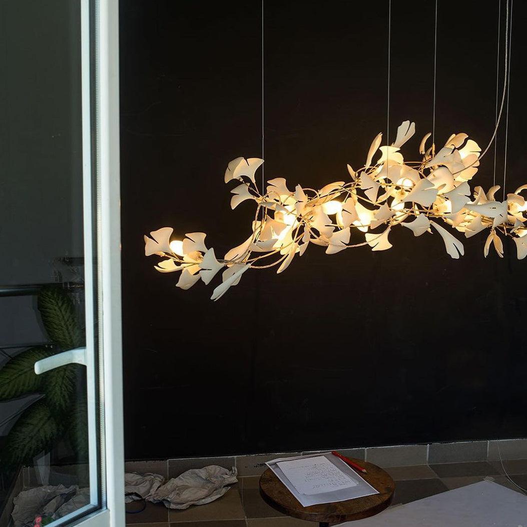 Ayla Chandelier Gingko Petal Ceramic