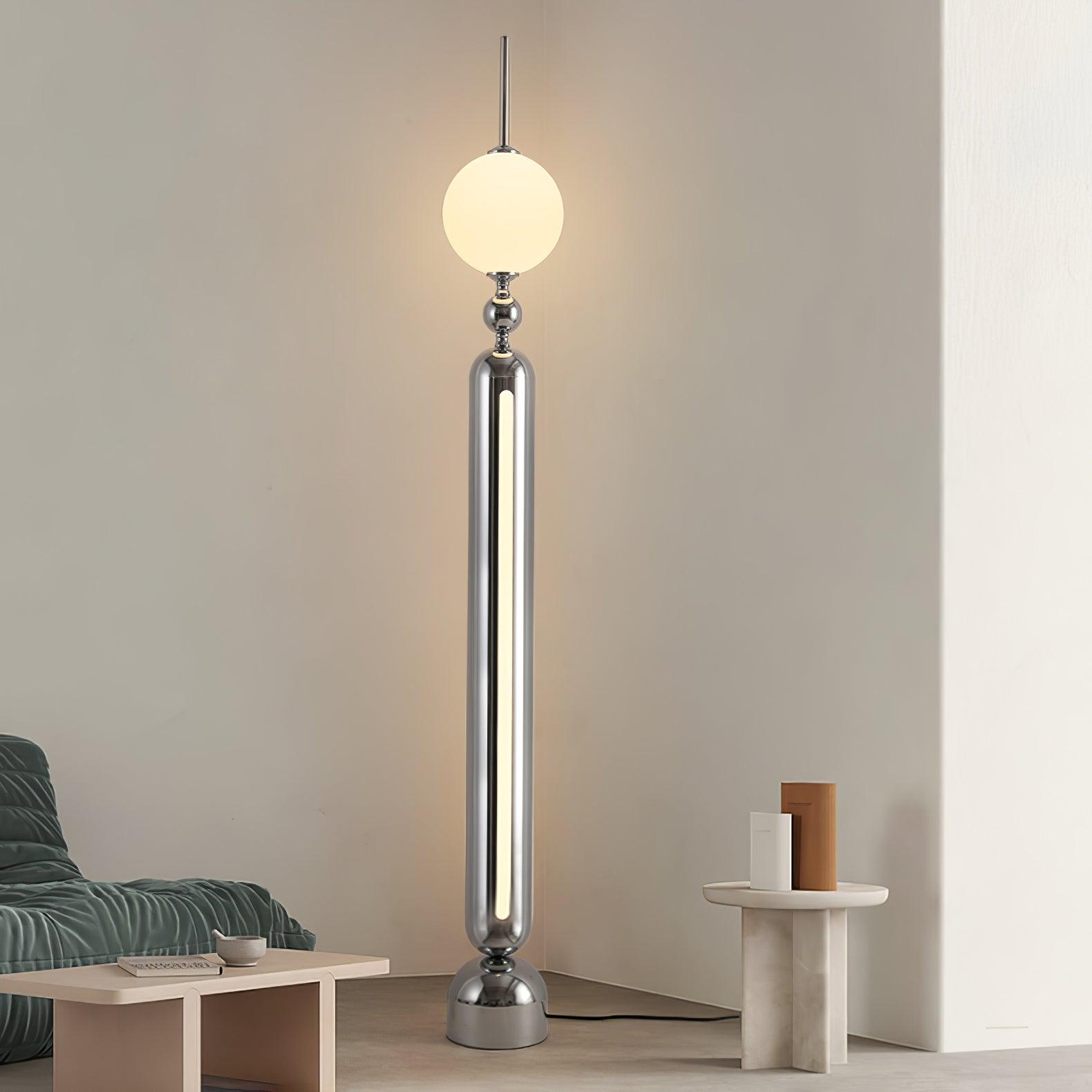 Ardinielle Futuristic Stainless Steel Floor Lamp