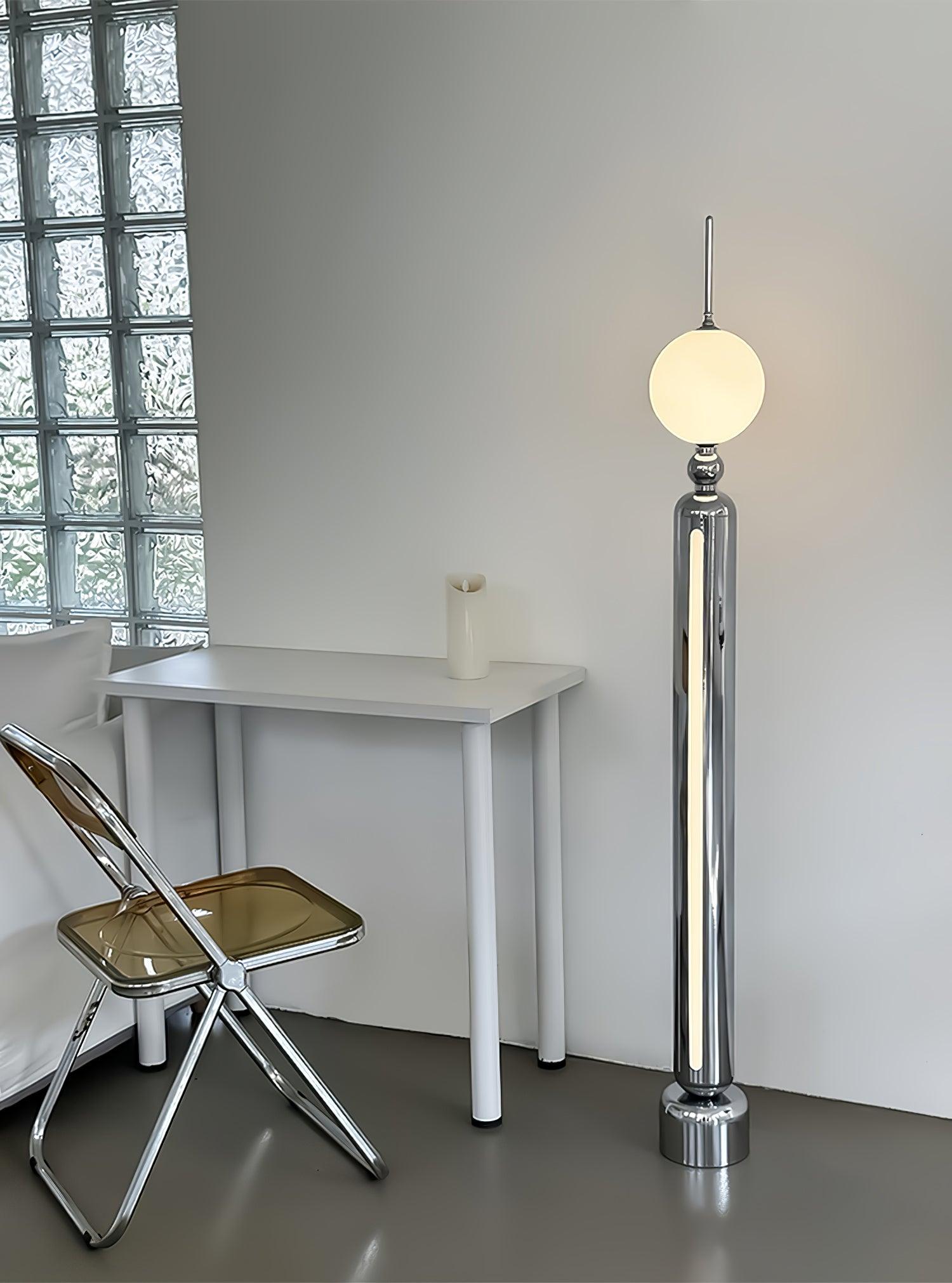 Ardinielle Futuristic Stainless Steel Floor Lamp