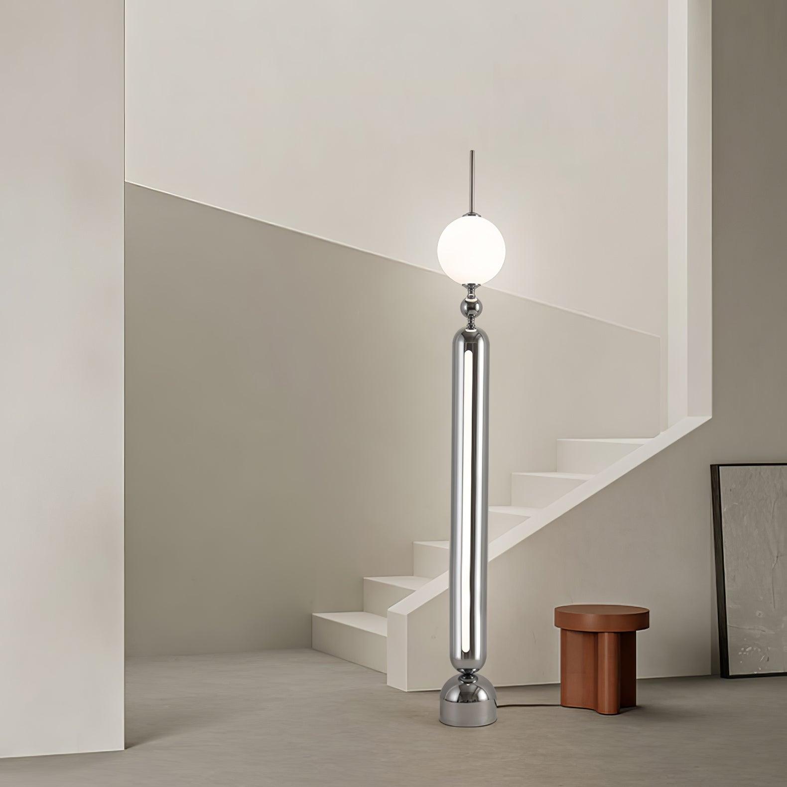 Ardinielle Futuristic Stainless Steel Floor Lamp