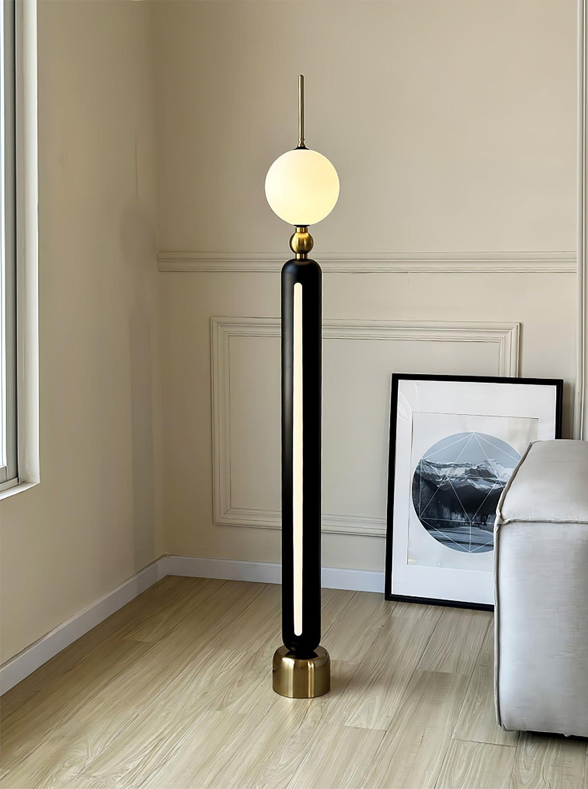 Ardinielle Futuristic Stainless Steel Floor Lamp
