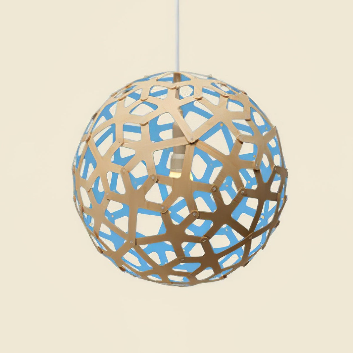 Rininia Pendant Light Geometric Wooden Woven