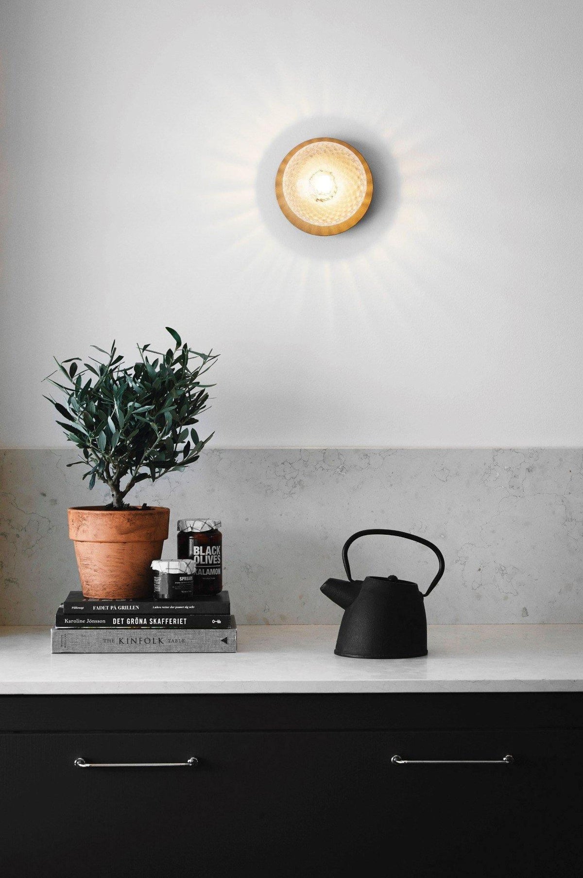 Irinor Premium Nordic Art Brass Wall Lamp