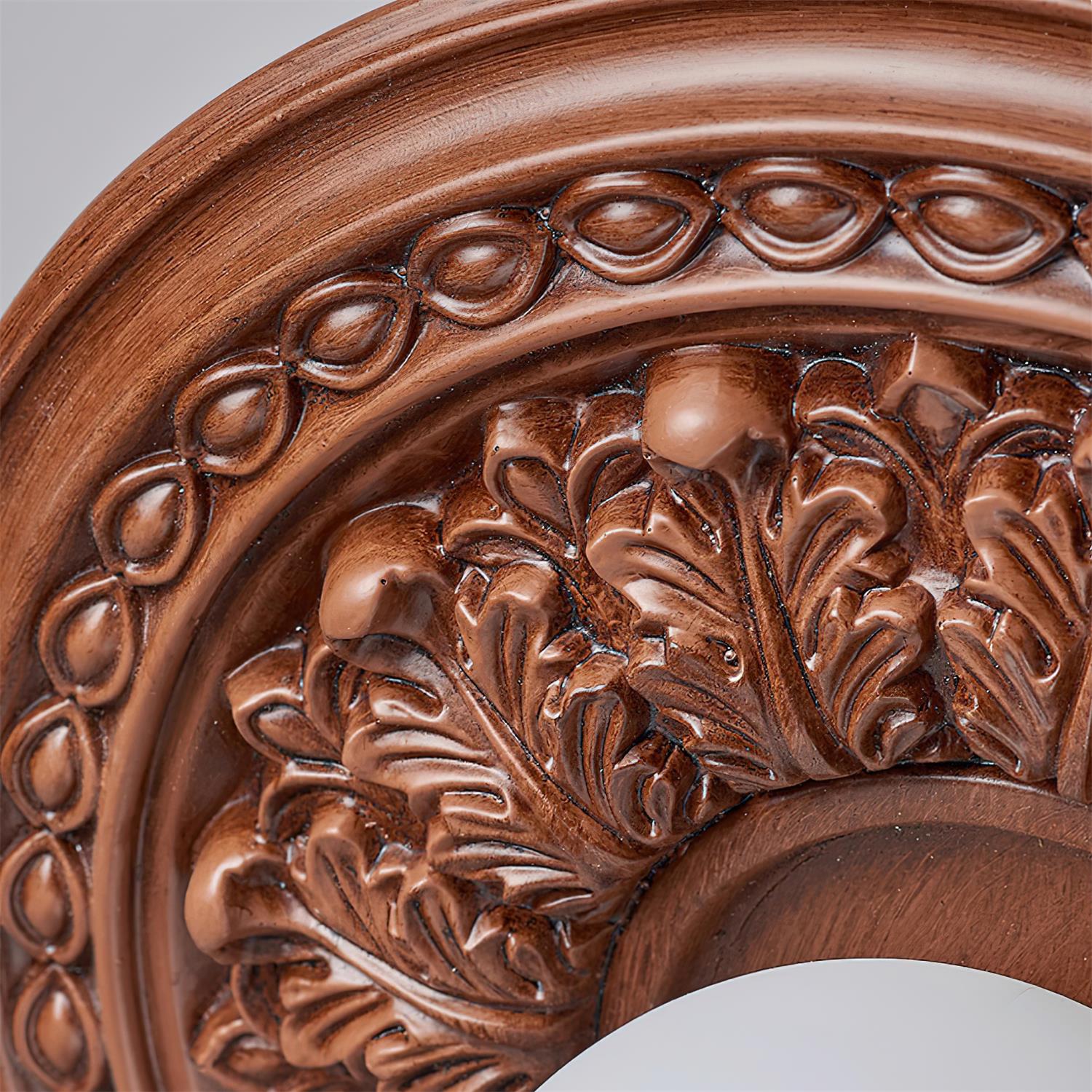 Ivorelle Vintage Carved Ceiling Light with Globe Shade - Neutral Decor