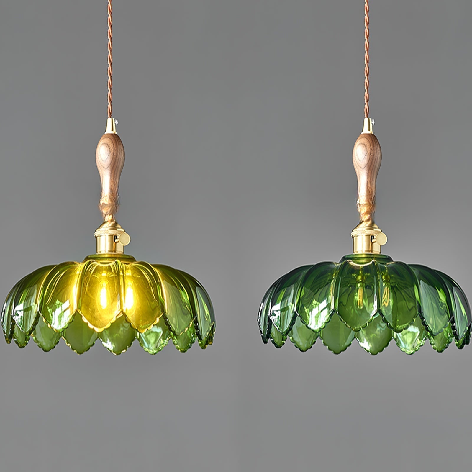 Fioracn Wood Light Luxury Pendant Lamp